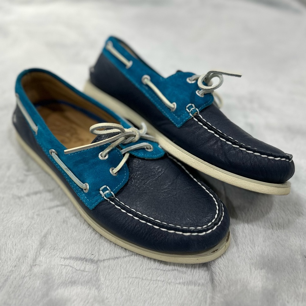 Sperry Top-Sider Gold Cup Men’s Shoes Sz 11 EUC Blue Two Tone Boat Shoes